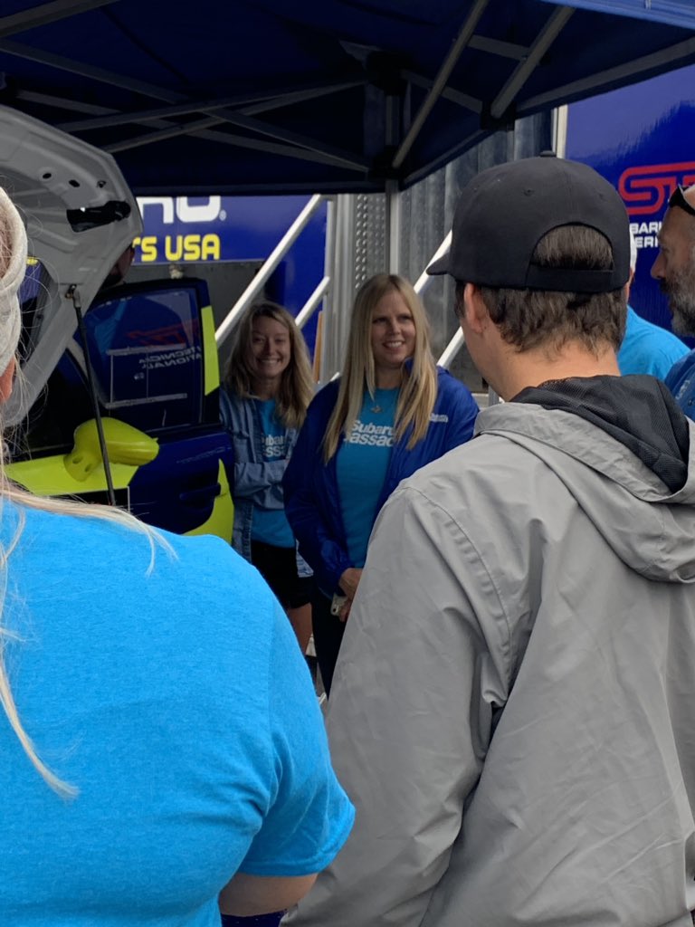 _Barbara_Prince's tweet photo. The rest of the current research team @MicheleLeeKoz and @RellEmalie excited to be on the @subaru_usa Ambassador VIP tour of the service area. #stpr19 https://t.co/T6dmZWcdqd