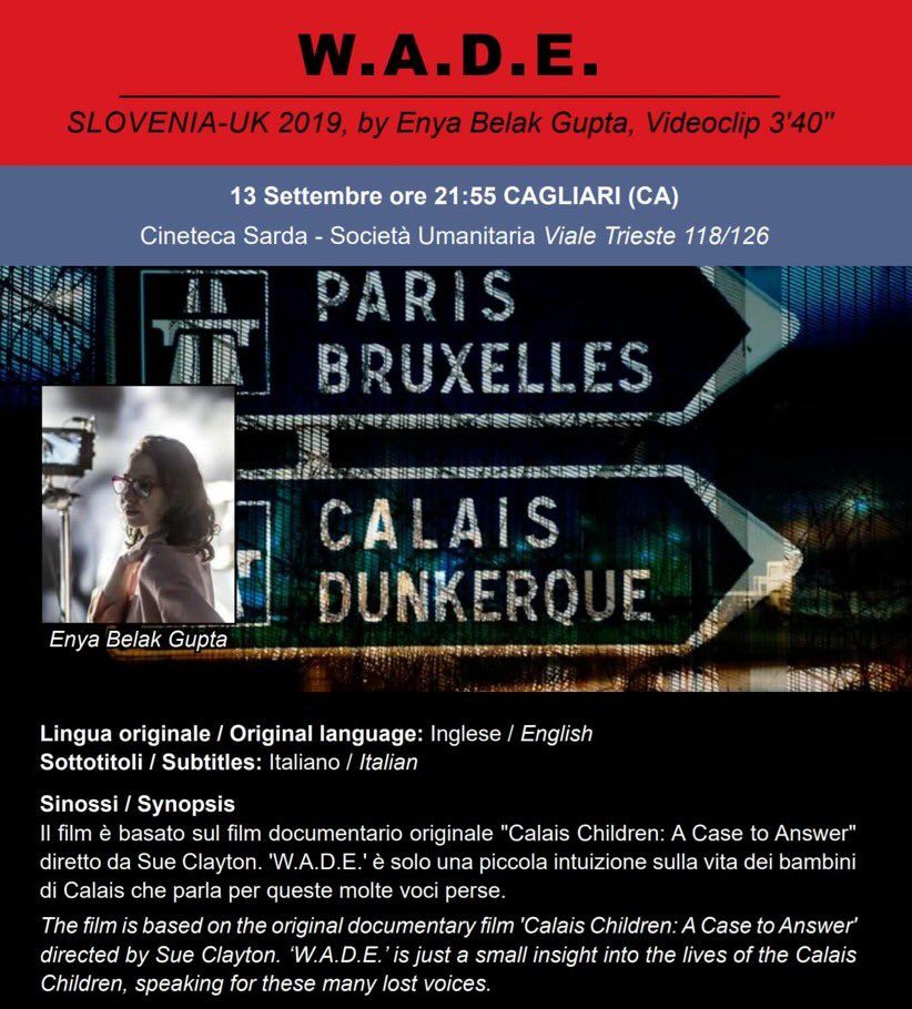 VoiceofAiko's tweet photo. #WADE by Enya Belak Gupta will be featured tomorrow @LIFEAFTEROIL film festival in Sardinia. Featuring Sue Clayton’s #CalaisChildren a Case to Answer &amp; @VoiceofAiko. 🎎
https://t.co/iJN1rmA1Bm https://t.co/3umirU62DR