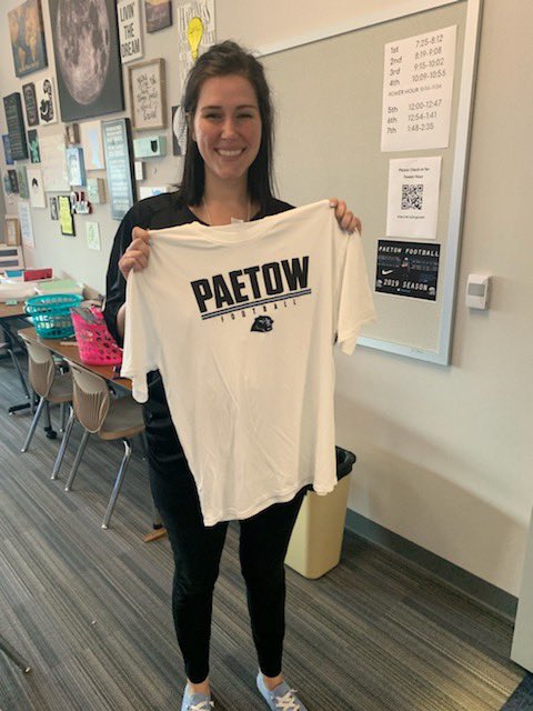 PaetowPanthers (@paetowpanthers) on Twitter photo Congratulations to @MsThomasPHS our <a href="/PaetowFootball/">Paetow Football</a> Teacher of the Week!
Come out and watch Varsity take on the Clements Rangers tonight at 6pm at Legacy!
#thursdaynightlights Congratulations to @MsThomasPHS our <a href="/PaetowFootball/">Paetow Football</a> Teacher of the Week!
Come out and watch Varsity take on the Clements Rangers tonight at 6pm at Legacy!
#thursdaynightlights