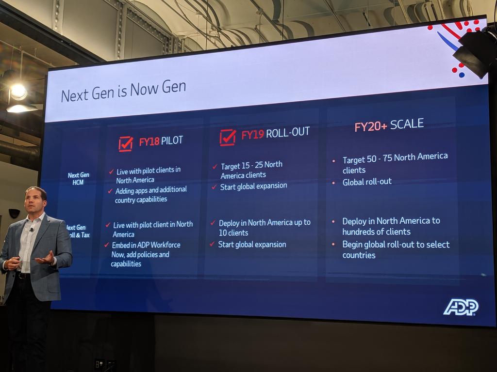holgermu's tweet photo. And where is @ADP with its adoption of the new products. Achieved FY19 goals.
MyPOV -  Would be good to see a more aggressive rollout. 
#ADPaday https://t.co/px6diXrs5j