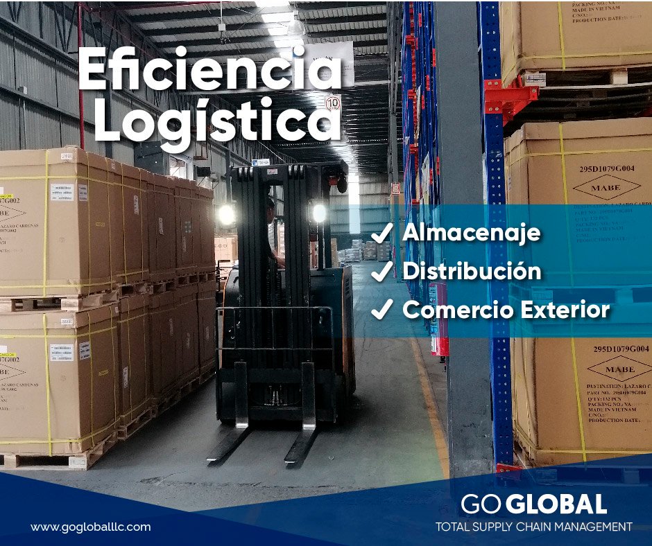 Garantizamos ✅ eficiencia logistica en almacenaje, distribución, de principio a fin en la cadena de suministros.
¡Conoce todas nuestras soluciones! ➡️gogloballlc.com

#GOGLOBAL #logistica #CadenasDeSuministro