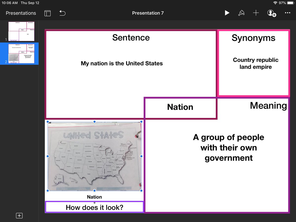 MrsAlmaCastill1's tweet photo. I accepted the LLPS Challenge and created a graphic organizer. Every day my students have a word of the day. #AppleyPursuingExcellence @AnnElementary #everyonecancreate https://t.co/4hQTZeSxic