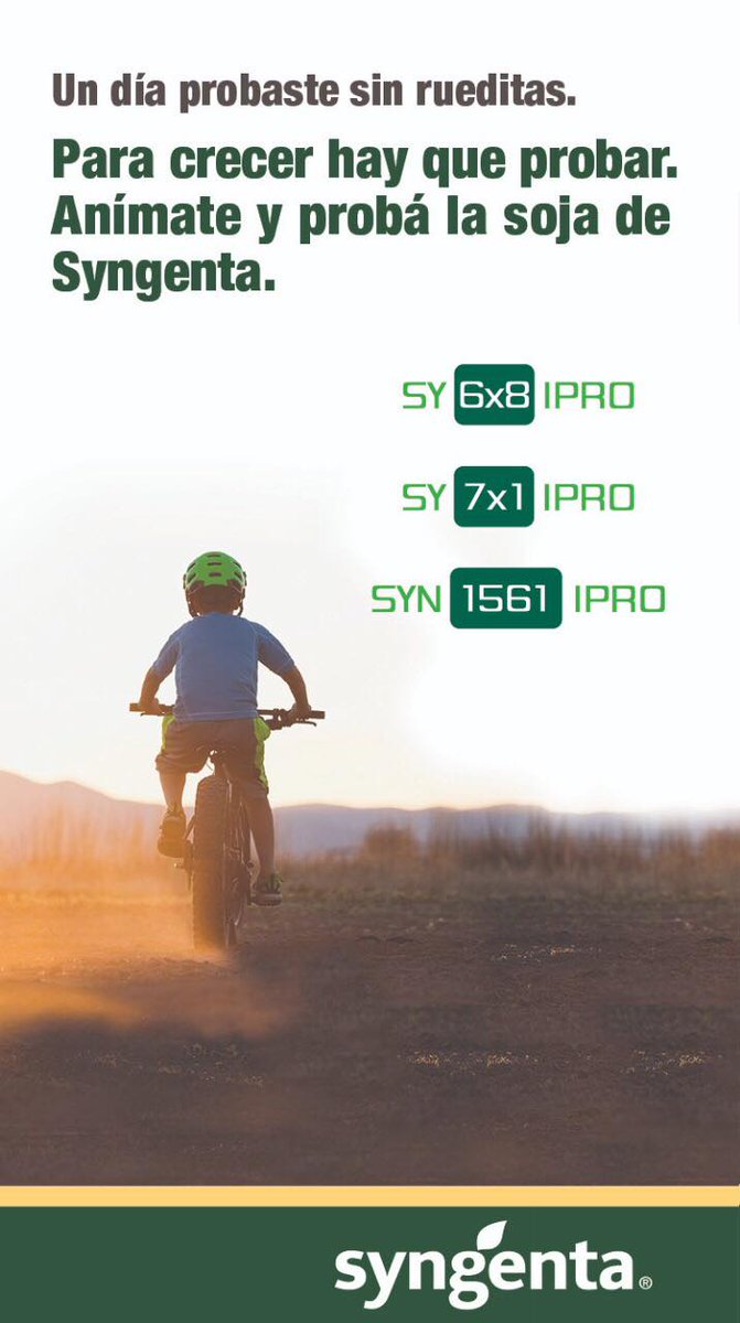 AgroDionisi's tweet photo. #ParaCrecerHayQueProbar Animate a probar #SY7x1IPRO #SY6x8IPRO #SYN1561IPRO y seguí creciendo.
Variedades que todos van a sembrar. Te esperamos con el mejor asesoramiento 💪
#AgroinsumosDionisi🌱 https://t.co/550XLUNVBF
