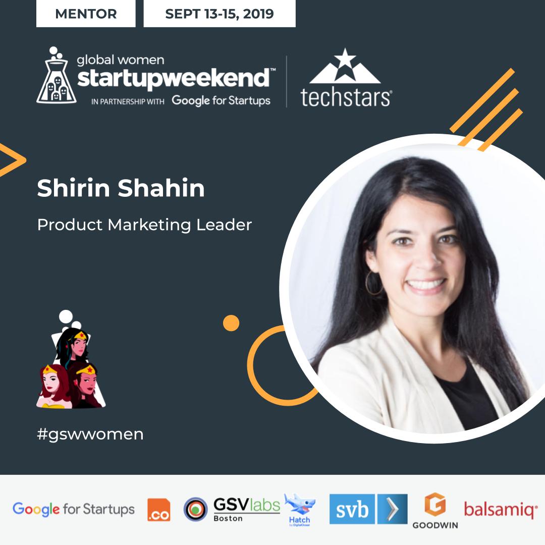 SWBoston's tweet image. Shirin has extensive experience in product marketing for the enterprise B2B space, and is now working with early stage startups drive product launch planning &amp;amp; execution. 

She's also one of our mentors at #SWWomenBoston this weekend! #womenintech #gswwomen