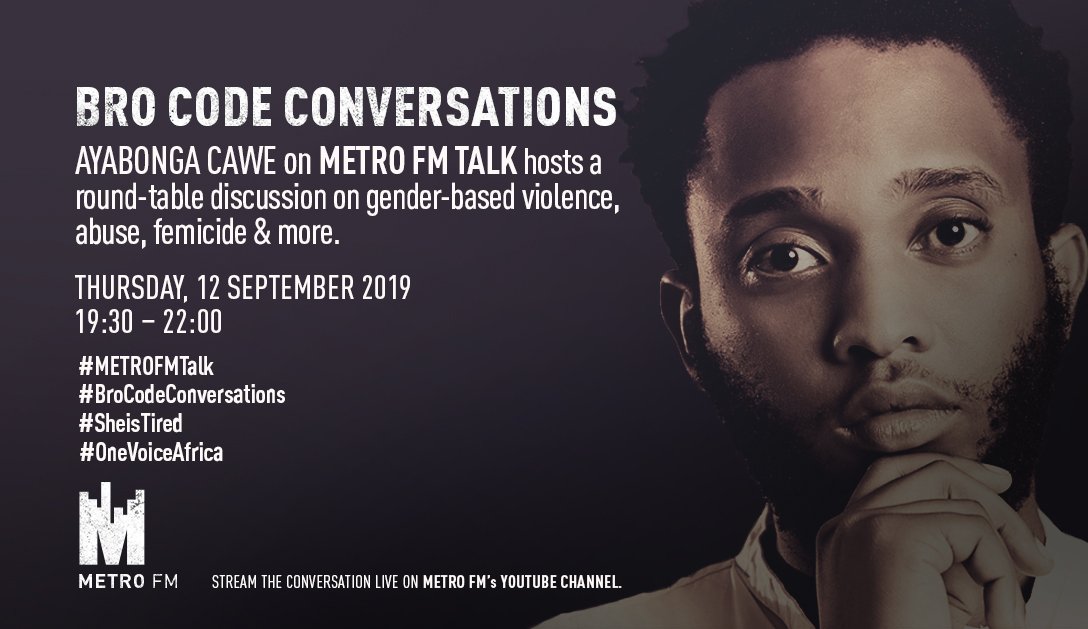 bn_radebe's tweet photo. A very profound round table discussion on #MetroFMTalk. Bafwethu it begins with us in making this country a better place. #SheIsTired
#BroCodeConversations https://t.co/Qz6dRP4Q0f