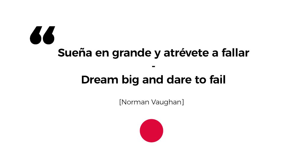 multiconversion's tweet image. “Sueña en grande y atrévete a fallar”
〰〰〰
&quot;Dream big and dare to fail&quot;
[Norman Vaughan]

#Multiconversion #ROIAgency #ConversionInProgress #CROexperts #marketing #sueñaengrande #dreambig