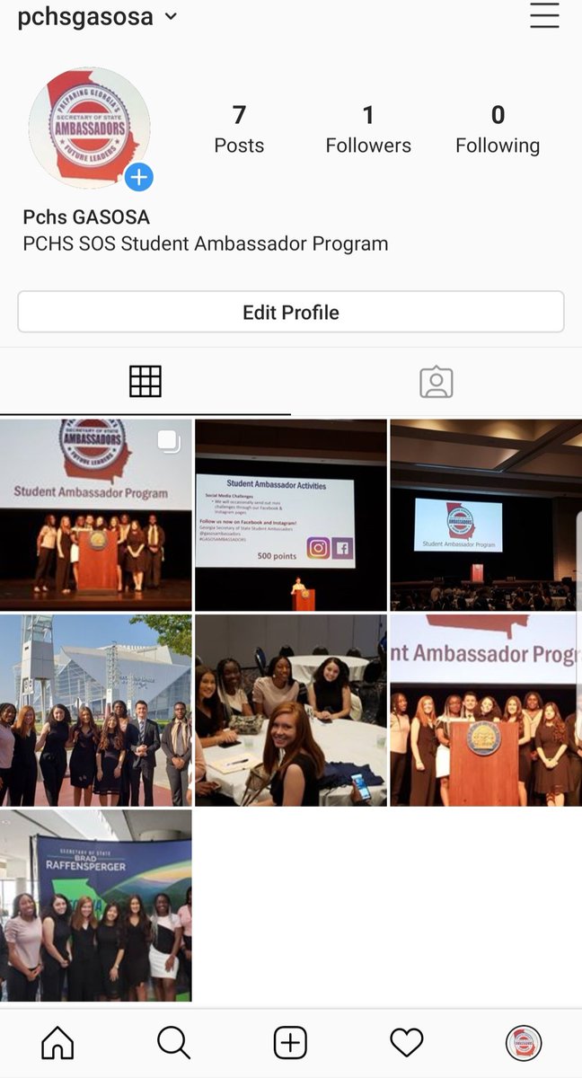 SSteacher360's tweet photo. Instagram page is up...we are ready to compete! #GASOSAmbassadors #pcpatriots https://t.co/0RfzkS5YLv