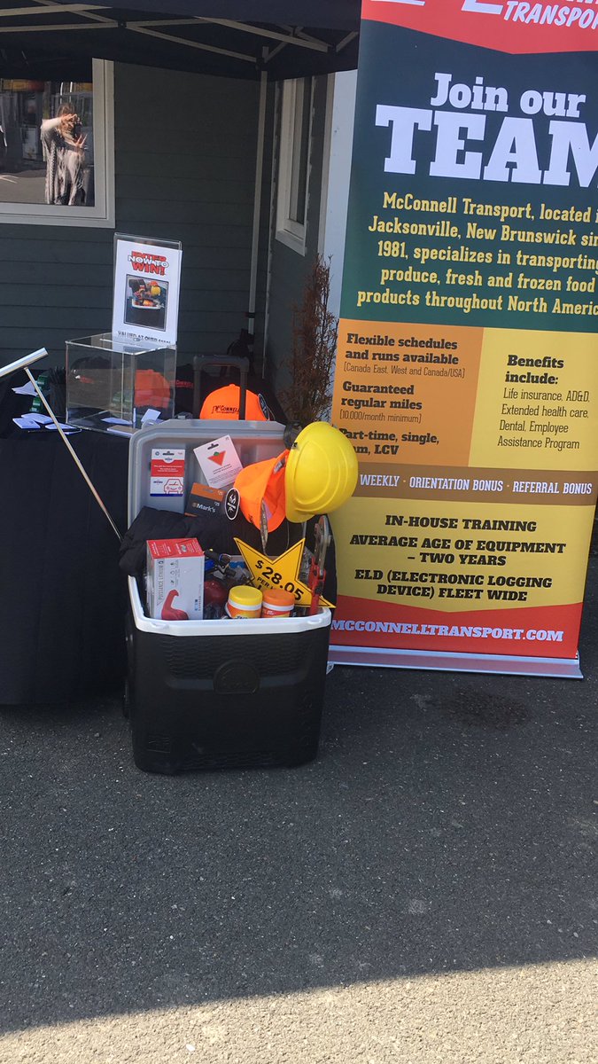 McConnellTransp's tweet photo. Come join us off Exit 192 to enter to win this fun filled cooler.  Also fuel up with hotdogs and hamburgers!!! https://t.co/Hq4VfbhUpv