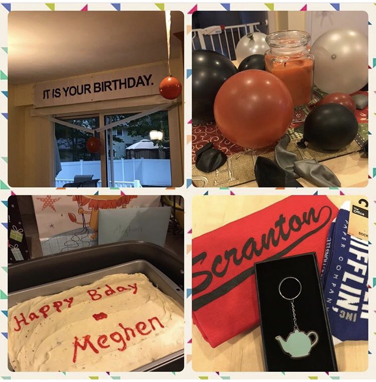 MkReid11's tweet photo. The hubs crushin it with @theofficenbc birthday theme...thanks @bhill122!! ❤️❤️ https://t.co/eKpaiXZAMt