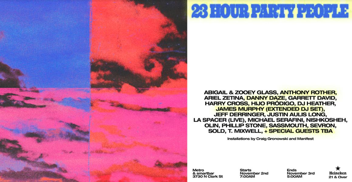smartbar's tweet photo. 23 Hour Party People 3.0 with @lcdsoundsystem frontman James Murphy laying down a super rare extended DJ set, @Omnidisc boss and Miami bass fiend @DannyDaze, German electro monolith @anthonyrother and more extra special guests TBA. Tickets are on sale now: https://t.co/PliUsGqUql https://t.co/0QHwZws8jy