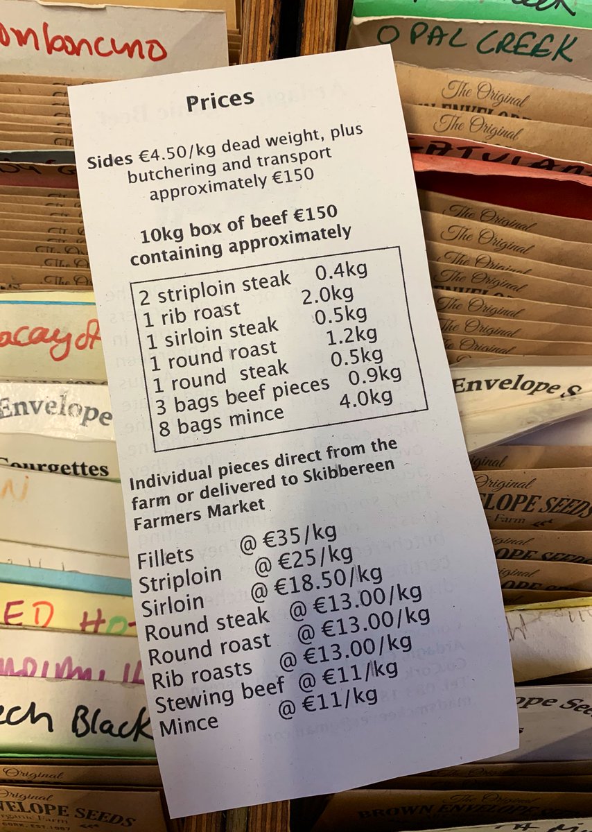 SlowFoodIreland's tweet photo. Not only does the eminent @MadsMcKeever save edible organic seeds for future generations to grow and enjoy, Madeliene also raises delicious organic beef on her farm in Ardagh North, between Heir Island and Skibbereen in south west cork. #thisisirishfood https://t.co/kLnjWTqZ0L