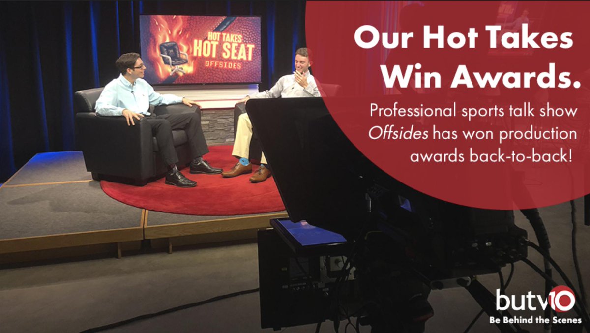 butv10's tweet photo. Did you know that @Offsides10 has won back-to-back @newenglandemmy awards? Here at #BUTV10, we don't just talk about champions, we're crewed by them too! Learn how you can be a part of our award-winning programming at https://t.co/Y7xv9wUNiw https://t.co/wHagT5YOVQ
