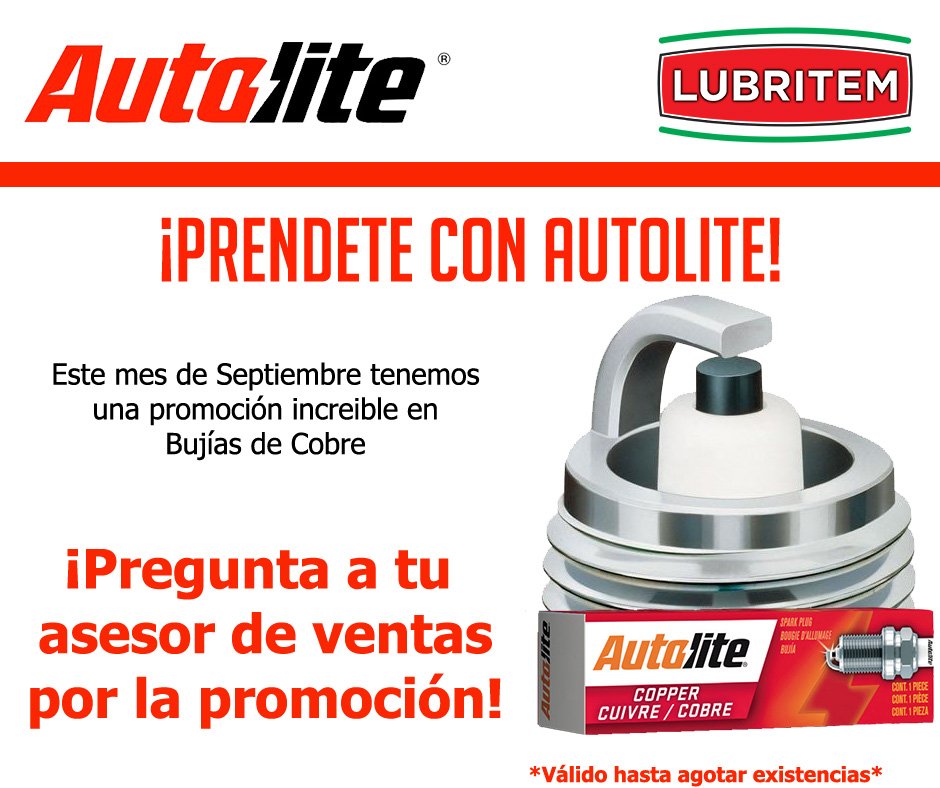 lubritem's tweet photo. Préndete con las mejores promociones en Autolite ¡Consulta las promociones vigentes con tu Asesor de Ventas de Lubritem! Si necesitas saber alguna aplicación especifica da clic en el siguiente link: https://t.co/7Xb1YxUdKm

#Autolite #FRAM #Lubritem #promociones #MesPatrio https://t.co/LCKZtA35nK