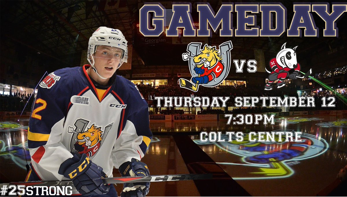 ColtsTalkpod's tweet photo. @OHLBarrieColts GAME DAY!!
📆- Sept, 12th 2019
⏰- 7:30 PM
📍- Colts Centre
🏒- 🐶 🆚 🐴
#Colts25 #25Strong https://t.co/wmgT774Aiu