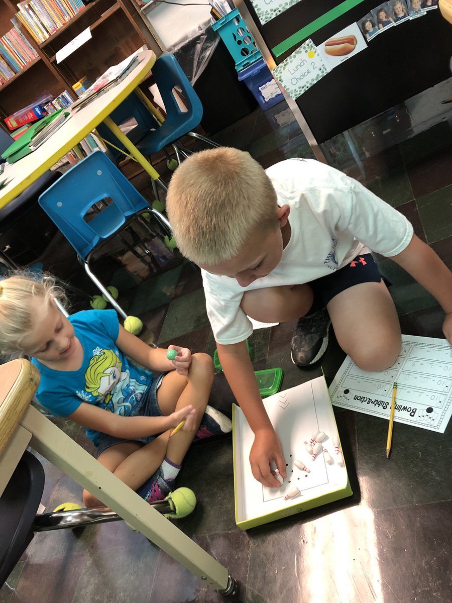 MrsharrisL's tweet photo. Launching Math Chapter 2!  Subtraction bowling in 1st grade with Miss Locey’s class.
#mathrockstars https://t.co/i8UMOTFcto