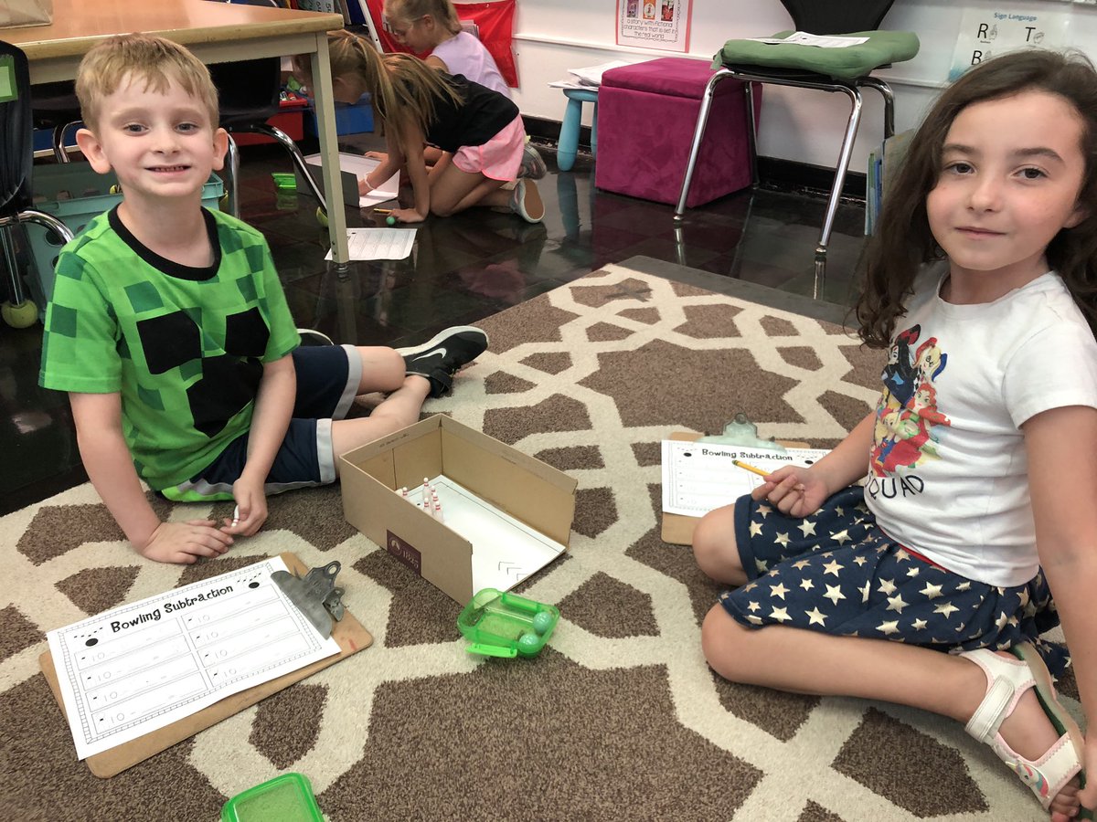 MrsharrisL's tweet photo. Launching Math Chapter 2!  Subtraction bowling in 1st grade with Miss Locey’s class.
#mathrockstars https://t.co/i8UMOTFcto