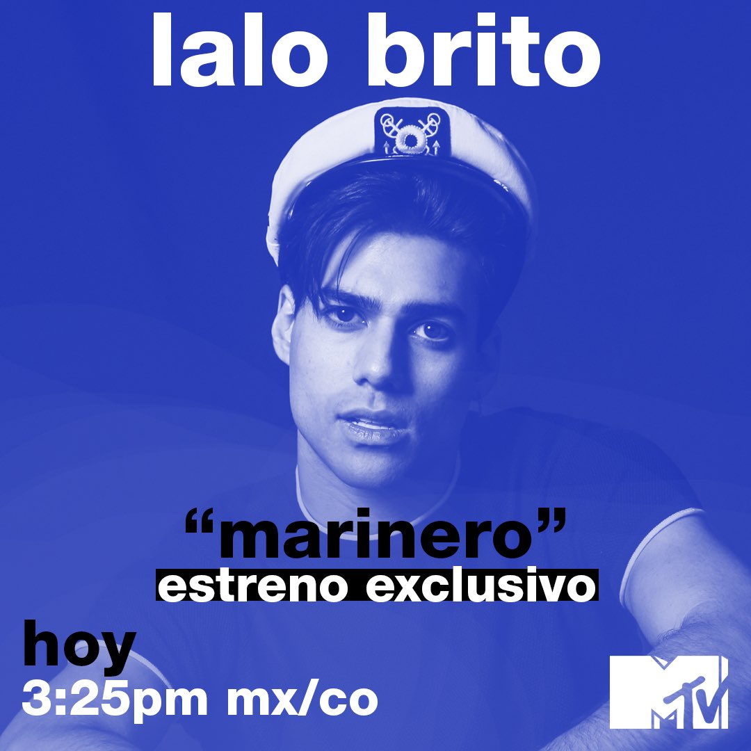 lalobrito's tweet photo. Terrícolas! #Marinero ya está disponible en todas las plataformas digitales. ¿Ya la escucharon???!! HOY a las 3:25PM no se pierdan el estreno del video oficial por @MTVLA 👊😉⚓️🌟 https://t.co/zF0ZEVa6i2