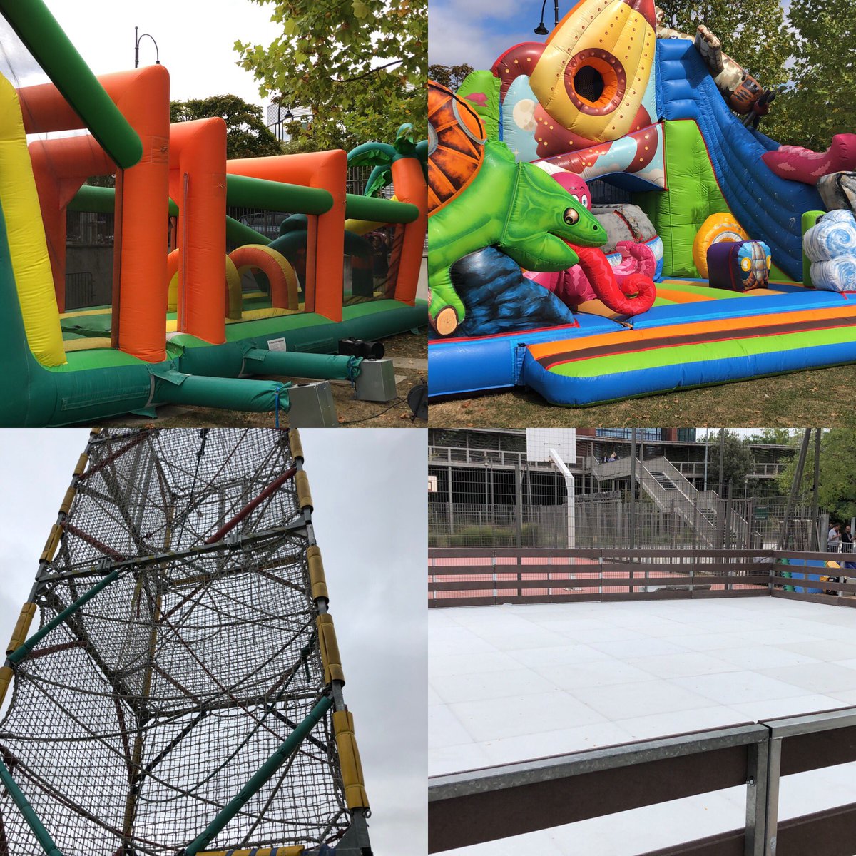 NicoMellin's tweet photo. 1 tiroliene,  7 chateaux gonflables, une patinoire, un village assos, un village bien être, une scène musicale, une scène de démo montés aujourd’hui...Ce n’est pas fini ! #Leverestival de ce sam. 14 sept va être incroyable https://t.co/BTmvxtSSn1 @EverestdErnest @sagefoundation https://t.co/ocK9l3dnlY