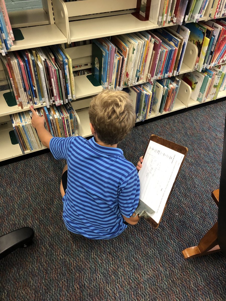 FloRoLib's tweet photo. 3rd &amp; 4th graders are working on perfecting how to find a book in the library by looking at the call #. This scavenger hunt made it fun &amp; they’re doing awesome! They’ll be masters by middle school! @FloRoElem @McManusKelly @Rowdylibr @HouraniSylvia @emulligan_lib #gdrsdchat https://t.co/BamOThbXA5