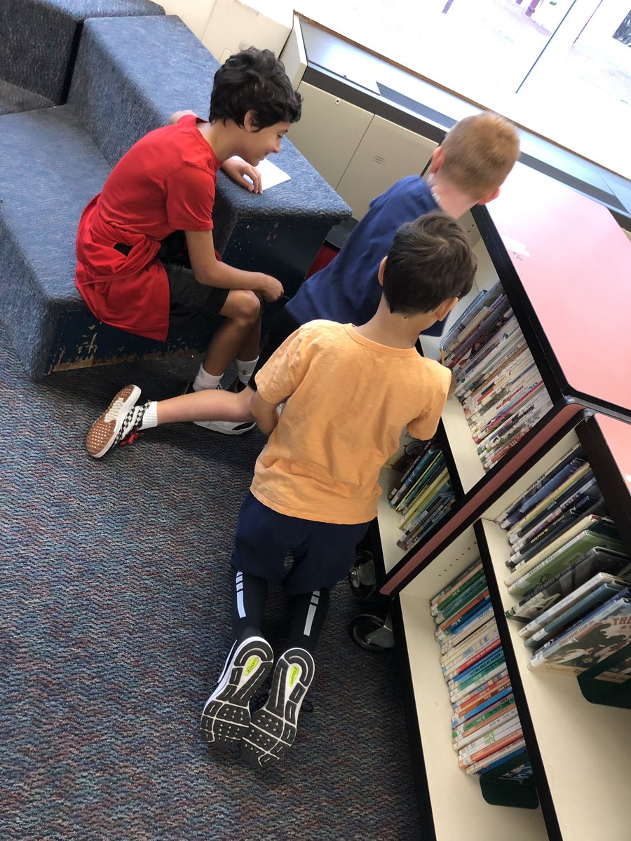FloRoLib's tweet photo. 3rd &amp; 4th graders are working on perfecting how to find a book in the library by looking at the call #. This scavenger hunt made it fun &amp; they’re doing awesome! They’ll be masters by middle school! @FloRoElem @McManusKelly @Rowdylibr @HouraniSylvia @emulligan_lib #gdrsdchat https://t.co/BamOThbXA5