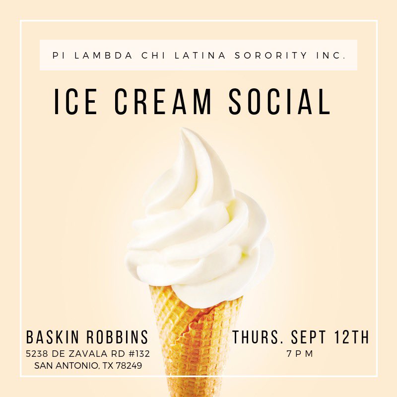 Pi Lambda Chi - Lambda Colony (@plclambda) on Twitter photo Have a sweet treat TODAY! 7PM @ Baskin Robbins. See you there ✨ Have a sweet treat TODAY! 7PM @ Baskin Robbins. See you there ✨