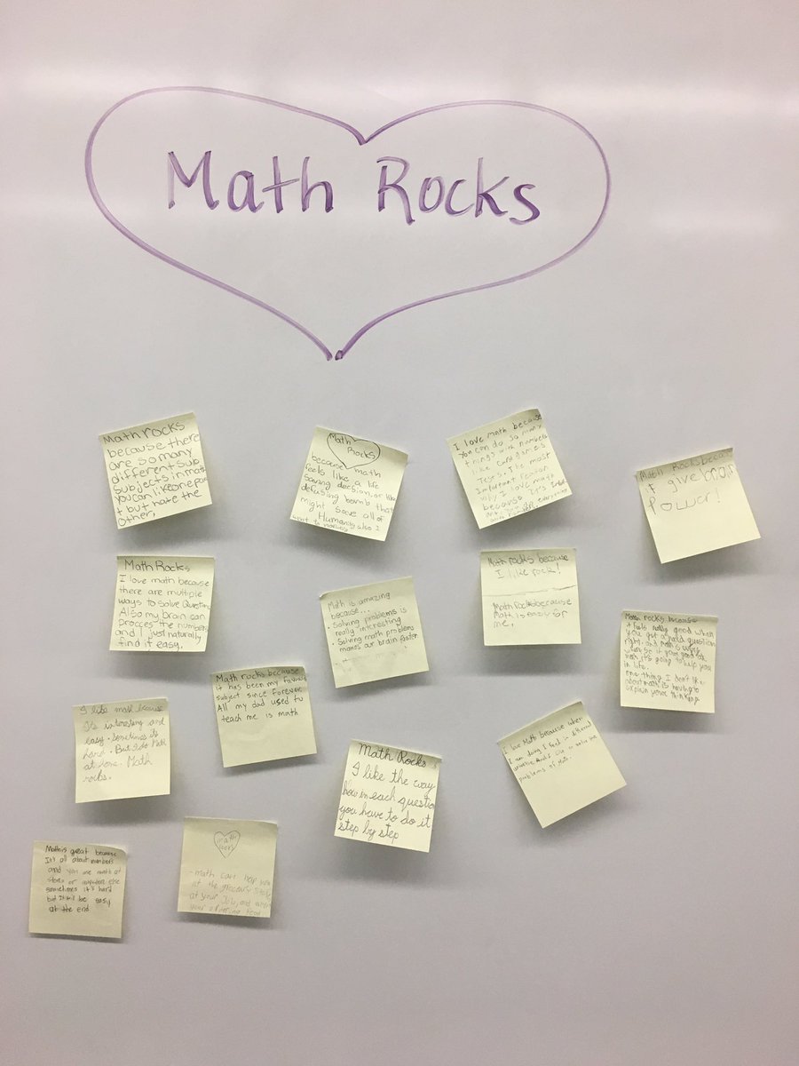 jaguarjonesee's tweet photo. We all have strong feelings about Math! This year I’m being more intentional about creating a safe and welcoming space for all of those thoughts and working together to grow. #mathstinks #mathrocks #wegothis https://t.co/rIkyWzzGol