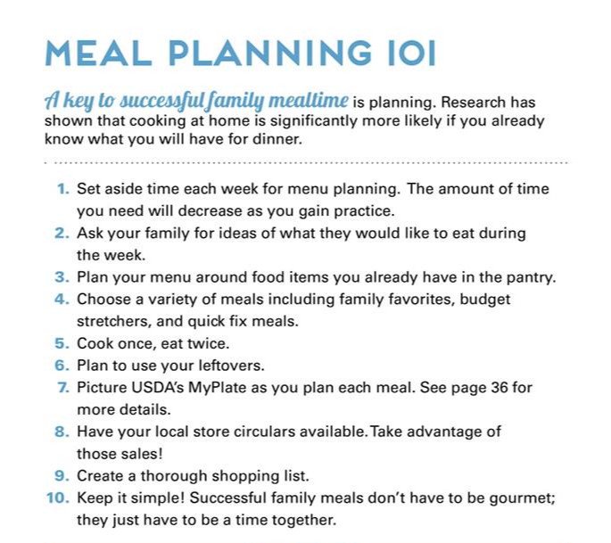 Meal Planning 101