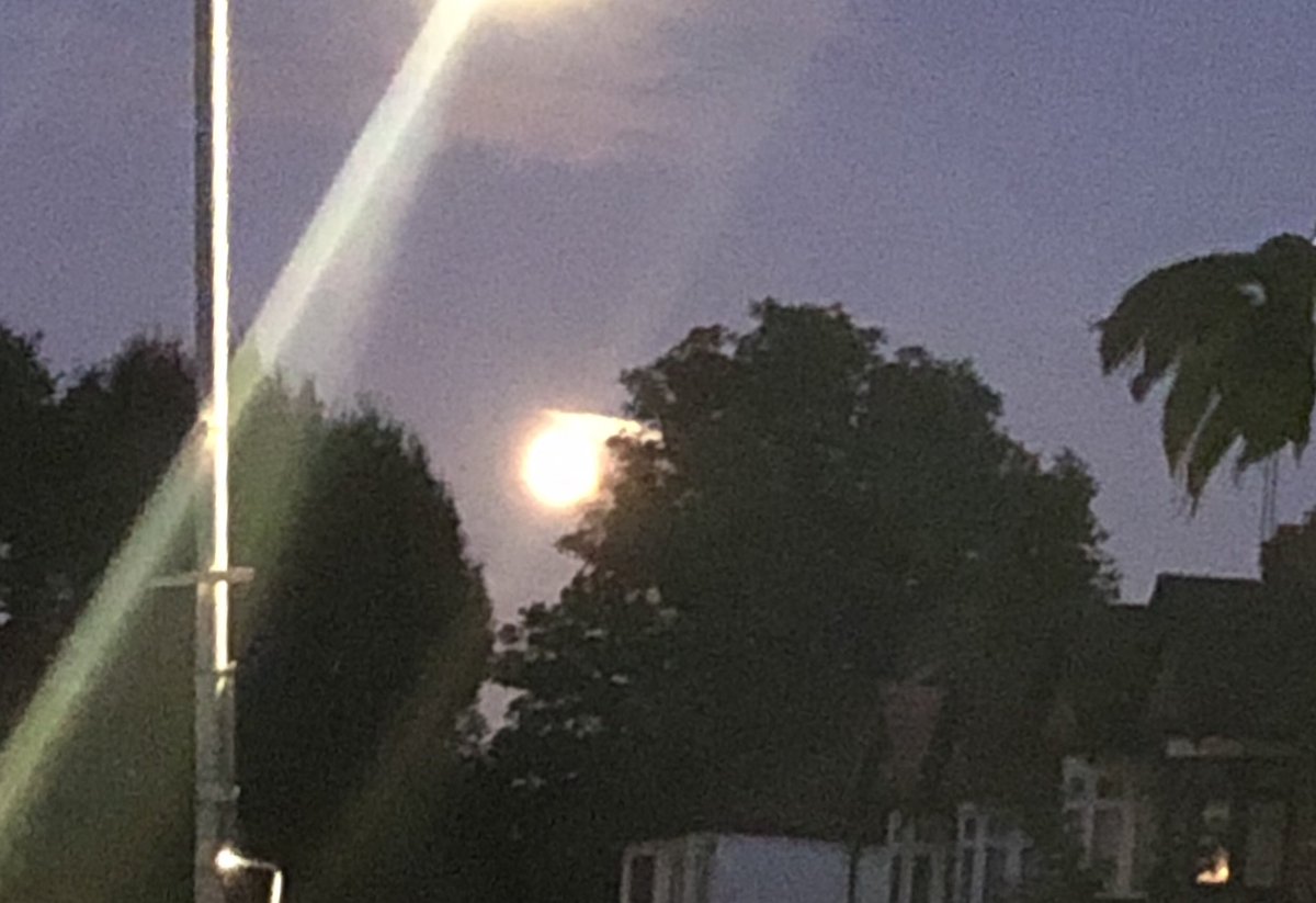 Went out for a run this evening and was treated to a lovely view of the moon. Picture doesn’t do it justice, do pop outside and take a look.