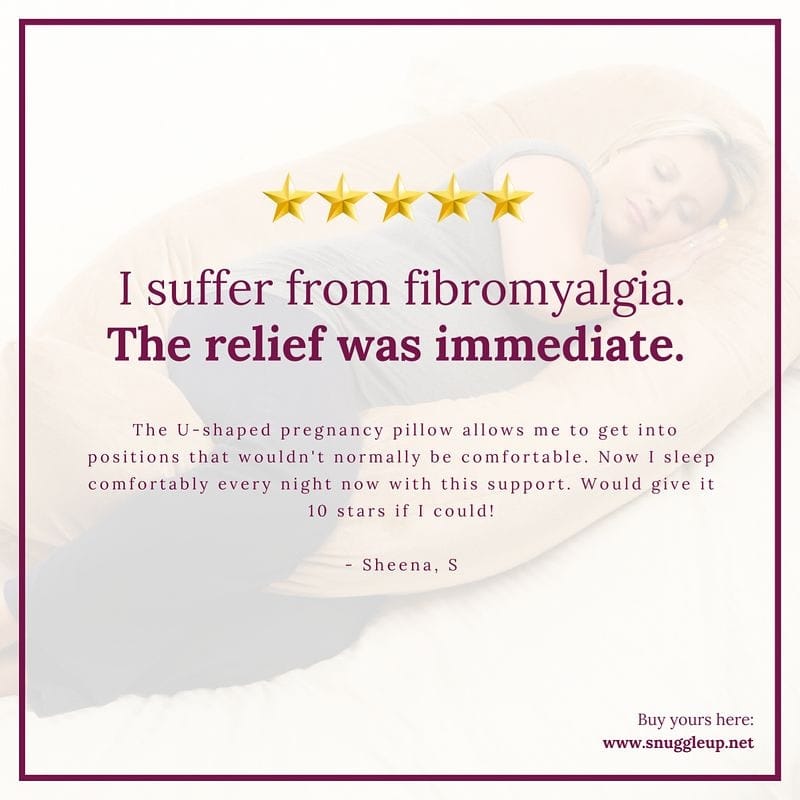 Pregnancy and coping with a newborn baby can seem a daunting task when you live with the pain and fatigue of #Fibromyalgia 

Our U-shaped Pillow can alleviate pain &amp; help you to sleep better. Shop today and see how it can make a difference in your life: snuggleup.net