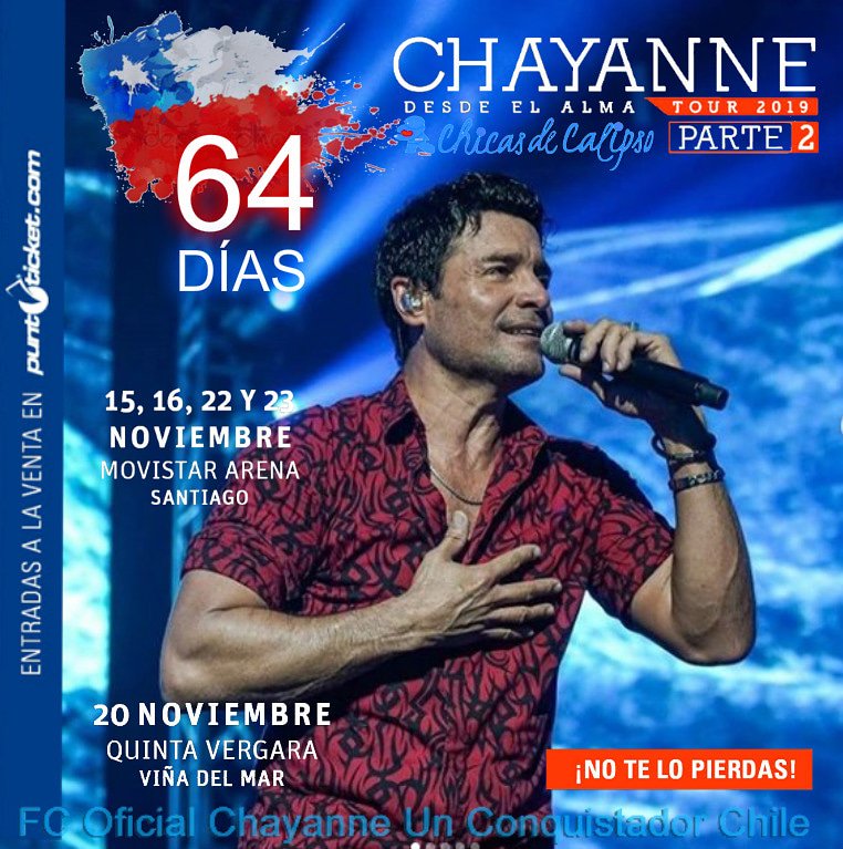 🎶 Es tu mirada o es tu forma de estar
o la tristeza que me da si te vas 🎶
Suena #TalVezEsAmor de 💕 <a href="/CHAYANNEMUSIC/">CHAYANNE</a> 💞 en #LaRadioDeChile 🇨🇱 <a href="/RadioPudahuel/">Radio Pudahuel</a> #RadioOficialChayanne2019 
Cariños 
💙 <a href="/CHICASDECALIPSO/">Fans Club Chicas de Calipso 🇨🇱</a> 💙
#FCOficialChayanneUnConquistadorChile 🇨🇱 
#SomosMasQueUnFC 💙🔵
