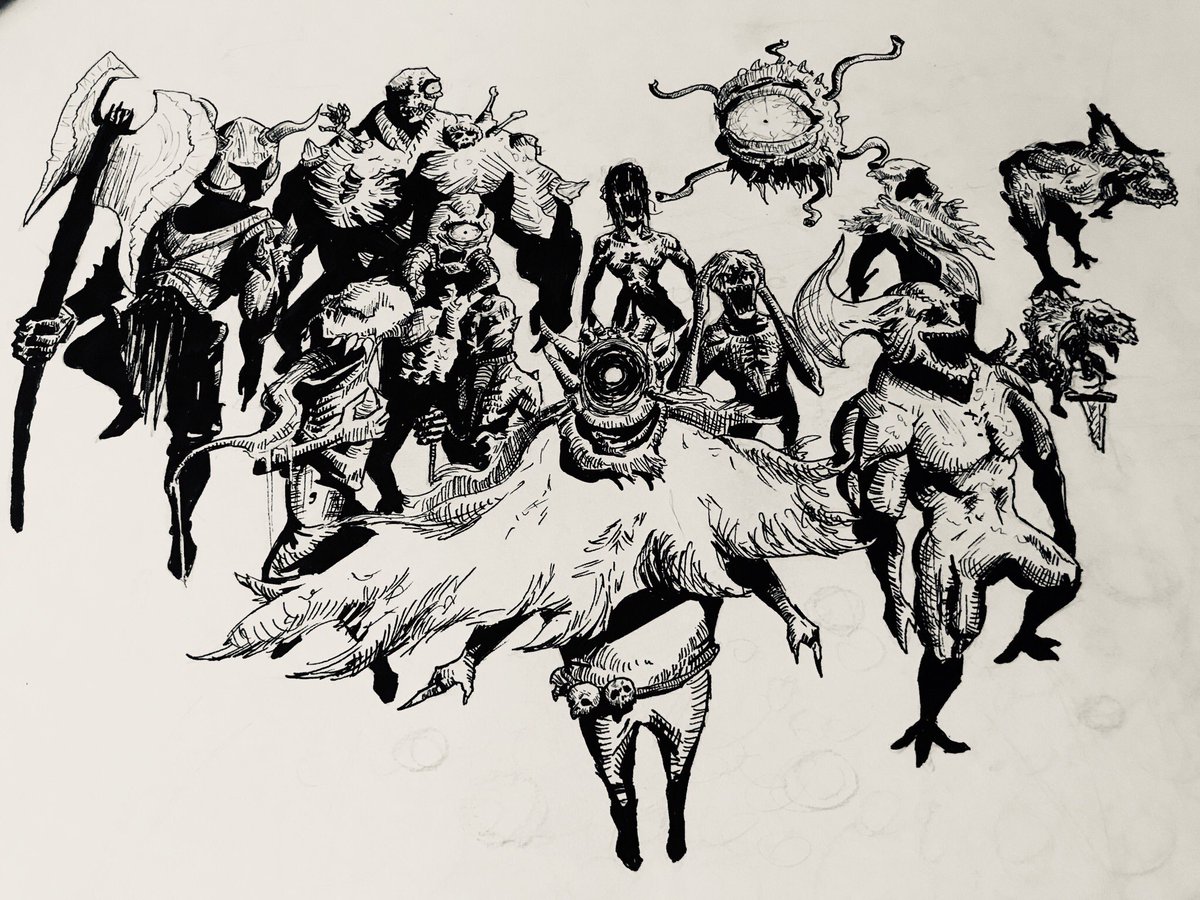 IIrzl's tweet photo. Finally got time to continue that drawing 🤘#Sketching #darkart #demons https://t.co/aMfx0LYeBE