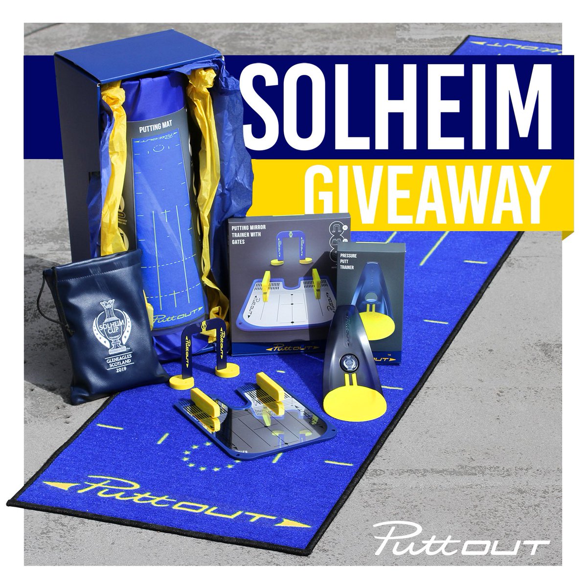 4golfonline's tweet photo. Want an exclusive package given *only* to the #SolheimCup players and captains?

With @puttoutgolf we’re giving away a Putting Mirror, Putting Mat, Trainer and leather pouch, all in a custom Team Europe box.

Just RT + follow us and Mark, and you’re in with a chance to win! https://t.co/AWnwyqcaXg