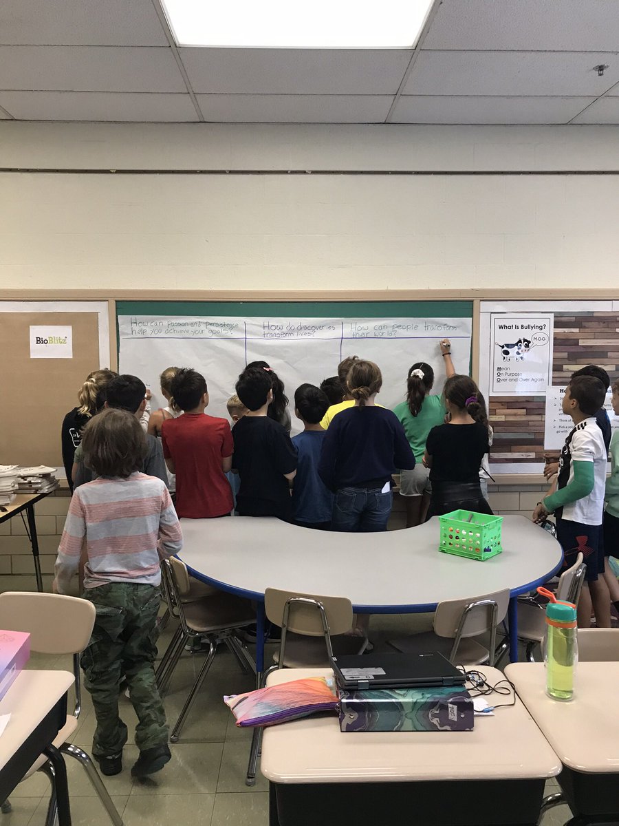 5th Grade Reading students at RFES are off to a fantastic start! This week, students posted their thoughts on a graffiti wall and created “Main Idea” posters as they began Unit 1. <a href="/missyfanshaw/">Missy Fanshaw</a> #RFES <a href="/BCPS_ELA/">BCPS ELA</a>