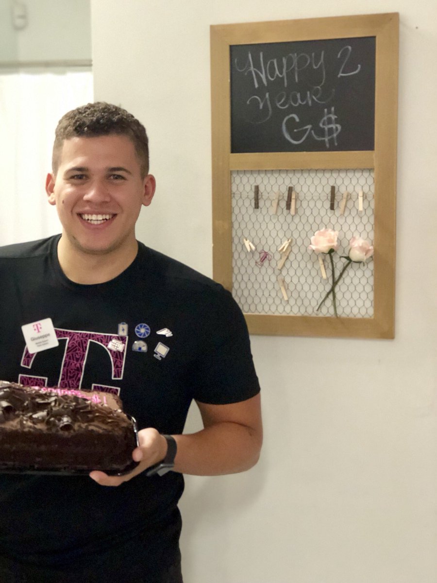 To the man who gets the best customer survey responses ever! (Literally ESSAYS!) Happy 2nd #Magentaversary Seppe! You are appreciated!! <a href="/giuseppetmo/">Giuseppe</a> <a href="/DerrickSeay1/">Derrick Seay</a> <a href="/gjimene7/">Guadalupe Jimenez</a> @LeslieJohn214