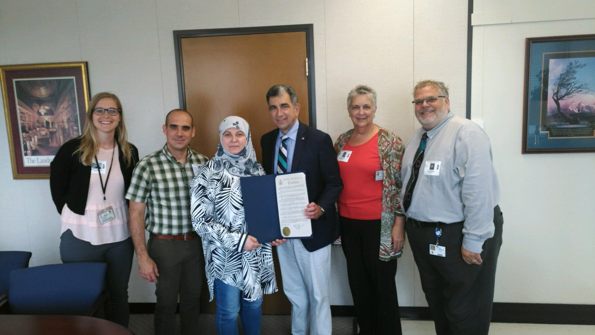 BillMagnarelli's tweet image. Assemblyman Magnarelli was pleased to present a New York State Assembly Citation to Azhar Shnain, the 2019 New York Association for Career and Continuing Education Outstanding Adult Education Student of the Year Award.