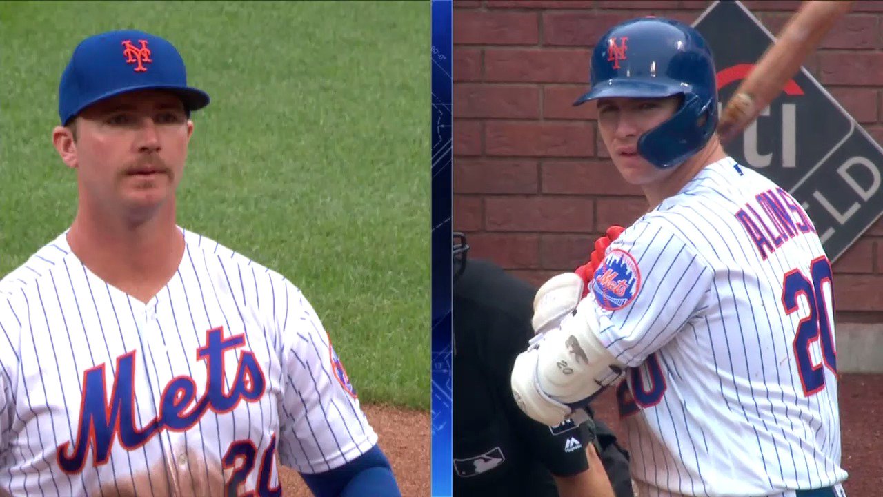 SNY on X: Pete Alonso shaved his mustache mid-game.   / X