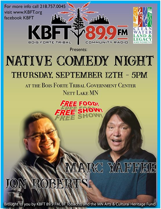 BoisForte_BoC's tweet image. Does the rain ⛈️ make you blah?
Don't feel like cooking 🍽️?  Don't worry! KBFT has your back tonight! --&amp;gt; NATIVE COMEDY NIGHT!
@kbft899fm  @MarcYaffee @TheJonnyR 
kbft.org/events/kbft-na…
#nativecomedy #boisforte