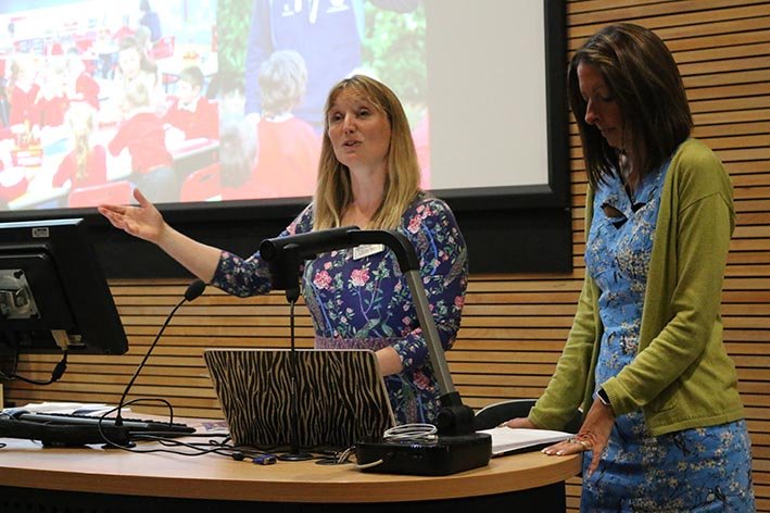 _UoWNews's tweet photo. Tonight’s launch of the Institute of Education @ioewinchester with the brilliant @HalterworthPri choir, @_UoW #teacher alumni &amp; ‘cool dude’ keynote from Chris Waterman. #ioewinchester2019 #bethedifference #teaching @MarnieSeymour @LouisePagden @jonaudian @SharonWitt17 https://t.co/1wTKboWQG9