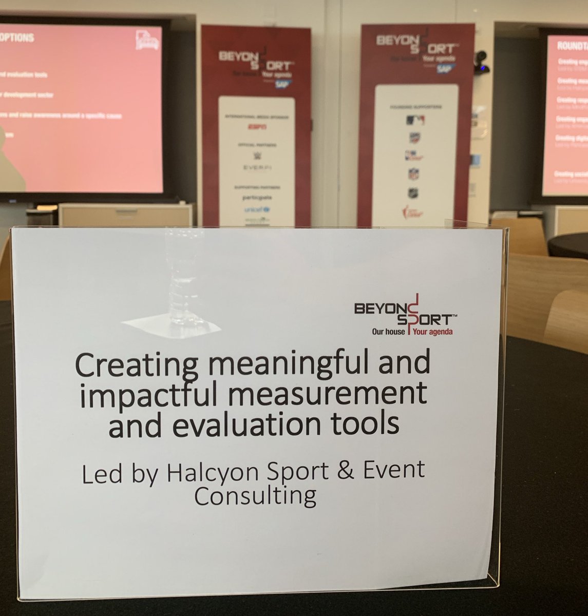 HalcyonSport's tweet photo. Thank you to everyone who attended my workshop table on M &amp; E! From professional leagues and teams to community organizations, developing effective evaluation strategies is absolutely key to defining and communicating your impact #SameTeam https://t.co/NAUceSE3qq
