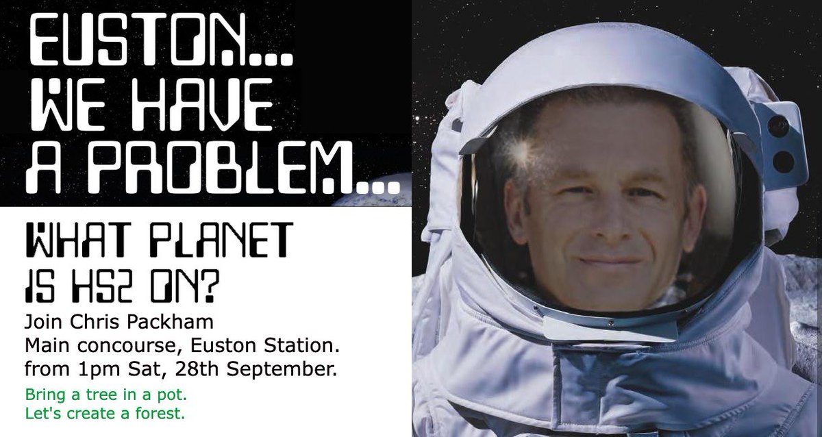 ChrisGPackham's tweet image. We have a problem . HS2 will be the largest deforestation project since World War 1 , costing up to £100 billion and will ravage 108 woodlands . Join me at Euston Station on 28th Sept to celebrate our woodlands whilst we still have them  . chrispackham.co.uk/euston-we-have… . Please RT .