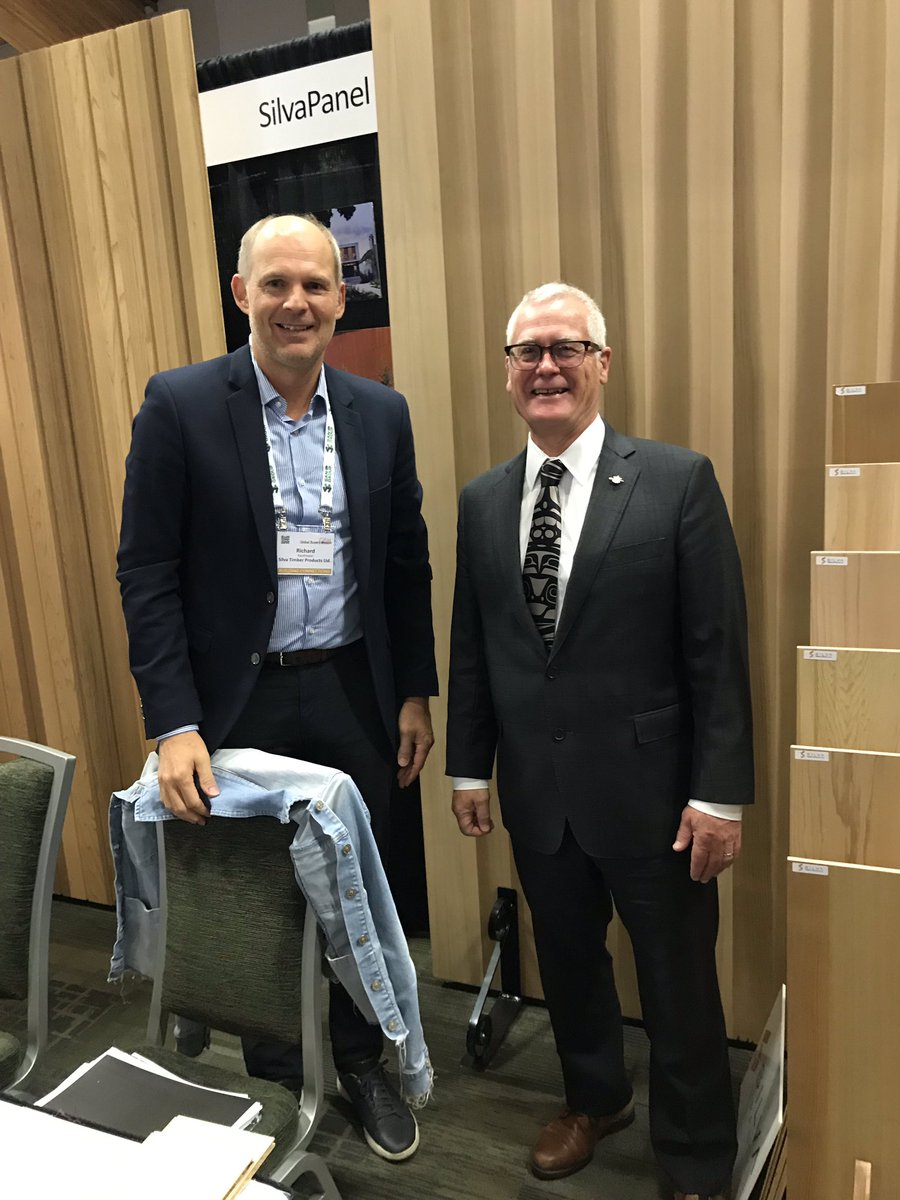 DonaldsonDoug's tweet photo. Pleasure opening #BC_Wood Global Buyers Mission @ Whistler Conf Centre. BC value-added manufacturing sector on full display to buyers from 20 different countries. Our government supports this event through our market development agency Forest Innovation Investment #bcfii #bcpoli https://t.co/Ht7Ob0dH7a