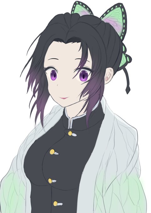 ジョニー🔞さんがTwitterに投稿した胡蝶しのぶ(鬼滅の刃)のイラスト。