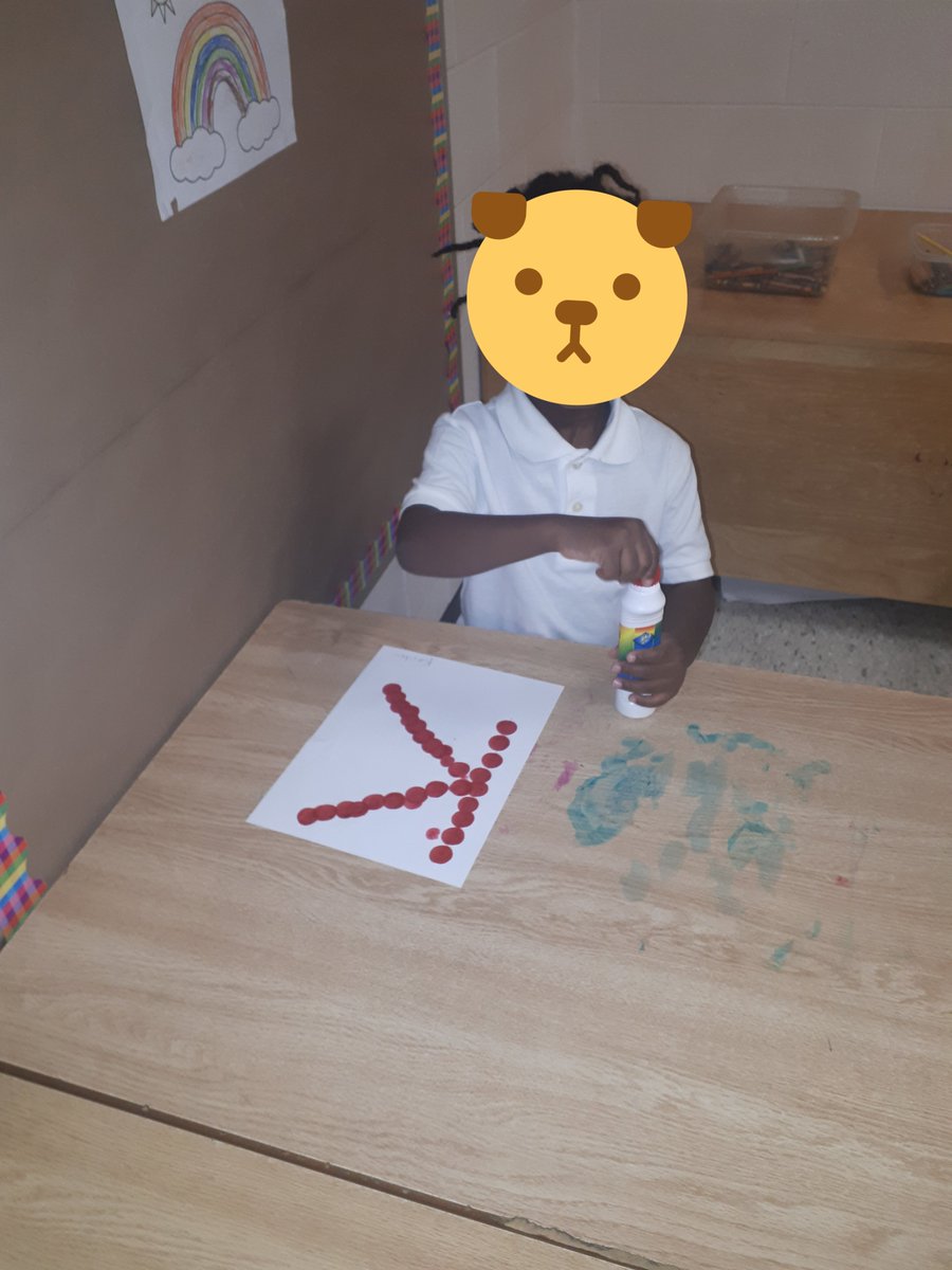 singing_ms's tweet photo. FDK-111 has been learning about dots and circles because of International Dot Day. We read a book, counted 1-to-1 bingo chips, "traced" the letter of their first names using bingo dabbers, and learned about Kandinsky's Concentric Circles with art and a poem. https://t.co/lAtLc0E64p