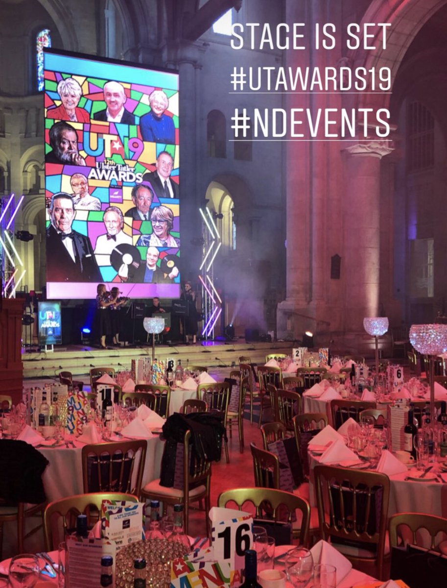 Tonight is our 12th year of working with the brilliant #UlsterTatler on their awards. They just keep getting bigger and better! 🥳 #NDEvents #UTAWARDS19