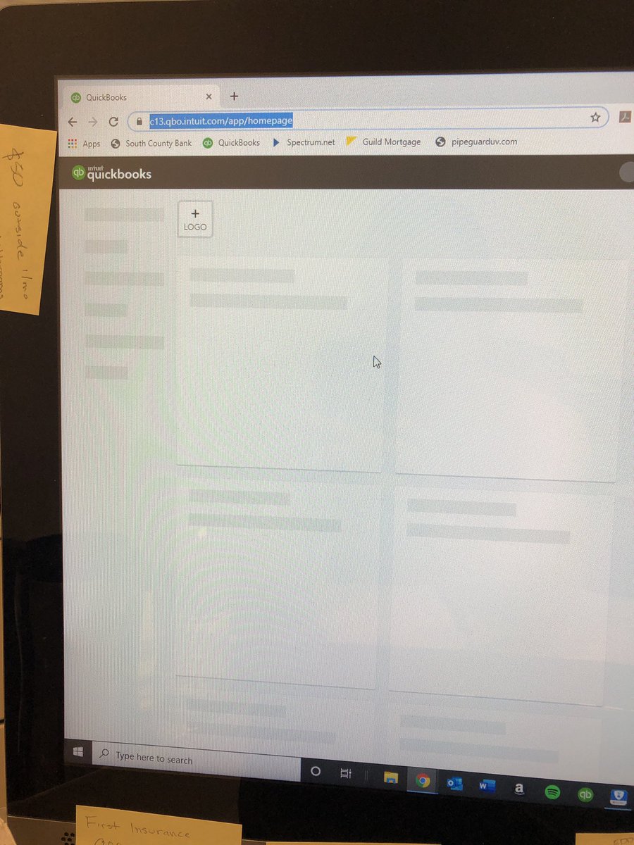 derek_gardner's tweet photo. @QuickBooks this is all I see when I try to log into QuickBooks. Can you tell me how to fix this? https://t.co/bwLzL8cE1K