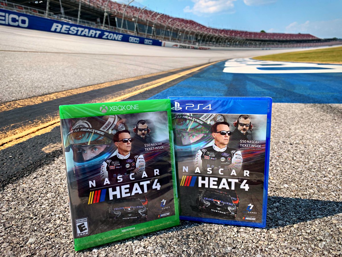 TALLADEGA's tweet photo. Happy #NationalVideoGamesDay! 

RETWEET &amp; REPLY with your favorite driver for your chance to win a copy of #NASCARHeat4 before it’s officially released tomorrow! 🙌 https://t.co/24l9wwWK7o