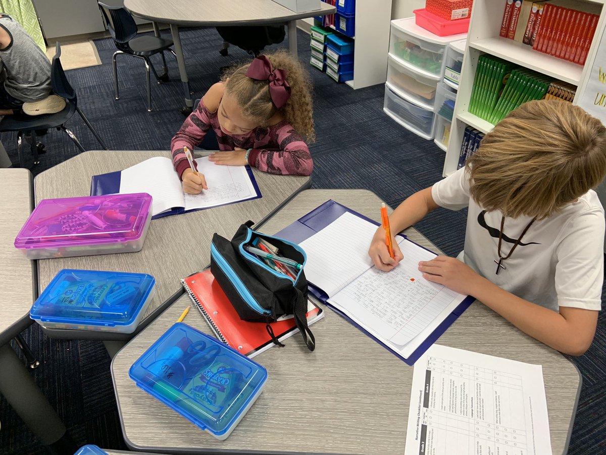 JES_Dickinson's tweet image. Writer’s Workshop and looking at the Narrative Checklist to make sure that we are getting everything in! #raisingauthors #lucycalkins #unitsofstudy @GCISDHumanities