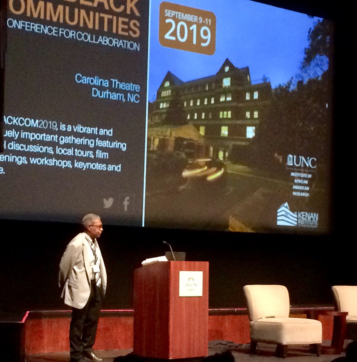 CREATE_UNC's tweet photo. Final #BlackCom2019 keynote from @SandyDarity made case for #Reparations saying slavery is crucible that created current environment but much has happened since, including legal segregation (#jimcrow era) & mass incarcerations & persistent #racialwealthgap (post civil rights era) https://t.co/uoCU86VDQg