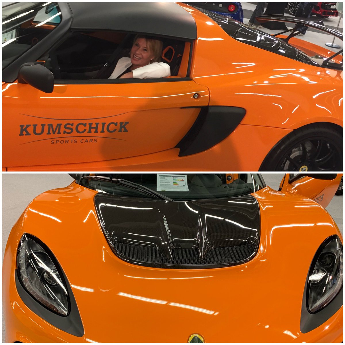 Elisabeth_S_S's tweet photo. Heute an der #auto-mobilBasel, die Autoausstellung der NWCHer Autoindustrie. Habe eine innovative Branche getroffen, welche sich den neuen Herausforderungen stellt. Der Lotus von #KumschickCars gefällt - nicht nur wegen der Farbe... https://t.co/KjYo1cLTlS
