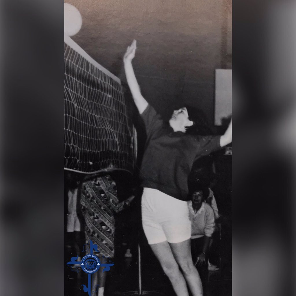 sfdslions's tweet photo. Jumping into this season’s Volleyball Opening Weekend. Let’s wish our Lady Lion’s good luck! 🦁 🏐 💙 LET’S GO LADY LIONS!  CIRCA 1968

#throwbackthursday #est1918 #sfds1918 #catholicschool #riversideca #sbdiocese https://t.co/LNyzbNk2kj